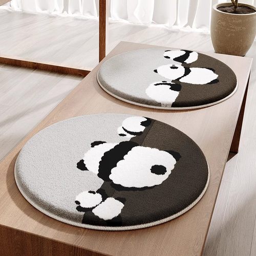 冬季毛绒米娜春天毛绒圆形椅子垫