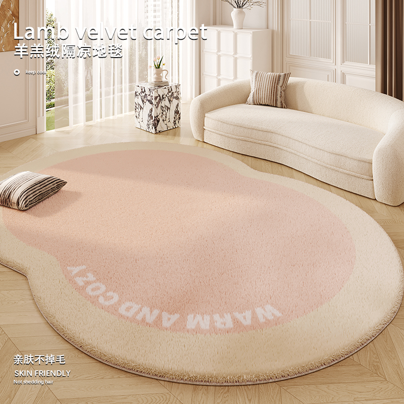 米娜春天客厅仿羊绒加厚隔凉地毯