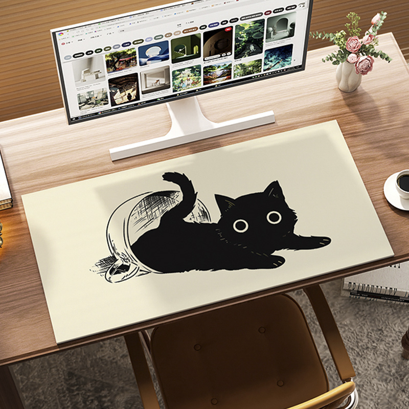 米娜春天卡通猫咪办公保护桌面垫