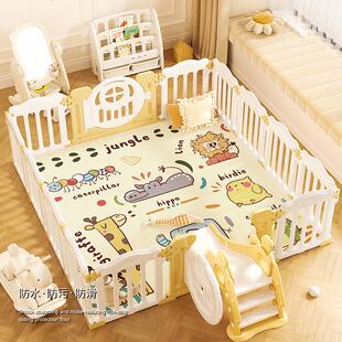 卡通卧室脚垫子爬爬垫加厚防摔防滑地毯环保抗菌地垫可擦免洗儿童