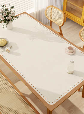 ins风硅胶餐桌垫皮革桌布防水防油免洗防烫高级感长方形茶几台垫
