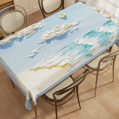 米娜春天3d立体油画桌布防水防油