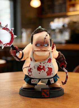 DOTA2官方屠夫刀塔手办模型生日礼物血魔火女车载摆件公仔周边