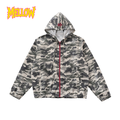 Mellow兔子雪地迷彩珠片夹克
