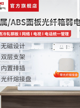 德力西电气弱电箱家用多媒体集线箱光纤入户信息箱网络布线配电箱