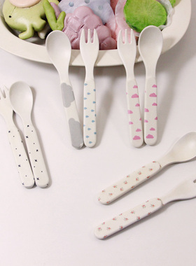 儿童训练叉勺可爱云朵健康宝宝辅食叉子勺子学吃饭餐具