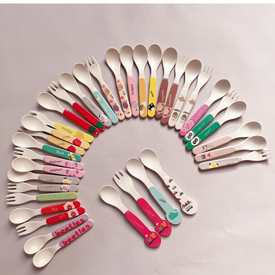 叉勺竹纤维宝宝小孩亲子餐厅