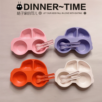 辅食盘A5材料可爱汽车分隔盘