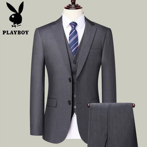 Playboy, свадебное платье, пиджак классического кроя, мужской комплект, 3 предмета
