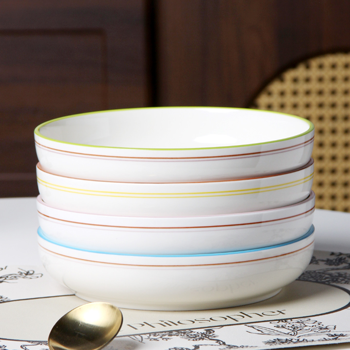 盘子家用高颜值餐盘陶瓷深盘套装网红餐具汤盘组合2025新款菜盘,餐饮具,盘,淘宝优惠券,粉丝福利购,淘宝优惠卷