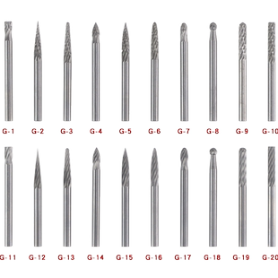 钨钢修边针模型手办打磨工具铣刀旋转锉修边枪钻头硬质合金磨头