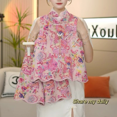 女童新中式国风套装2025新款