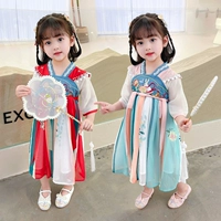 Осеннее детское ханьфу, ретро юбка на девочку, этническое платье, китайский стиль