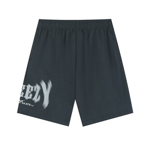 361度男士针织五分裤棉质新品2025夏季时尚361男印花舒适运动短裤