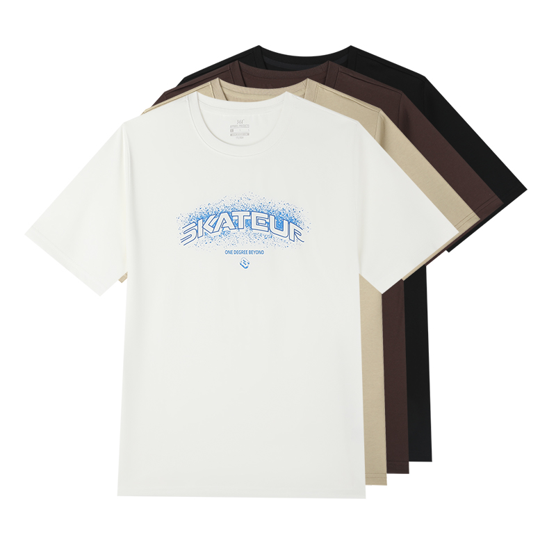 361度男士运动T恤新品2025秋季时尚冰丝上衣361男子休闲棉质短袖