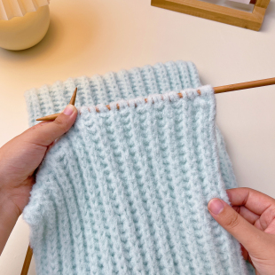 云朵绵绵双元宝毛线编织围巾DIY材料包情侣礼物适合冬季保暖