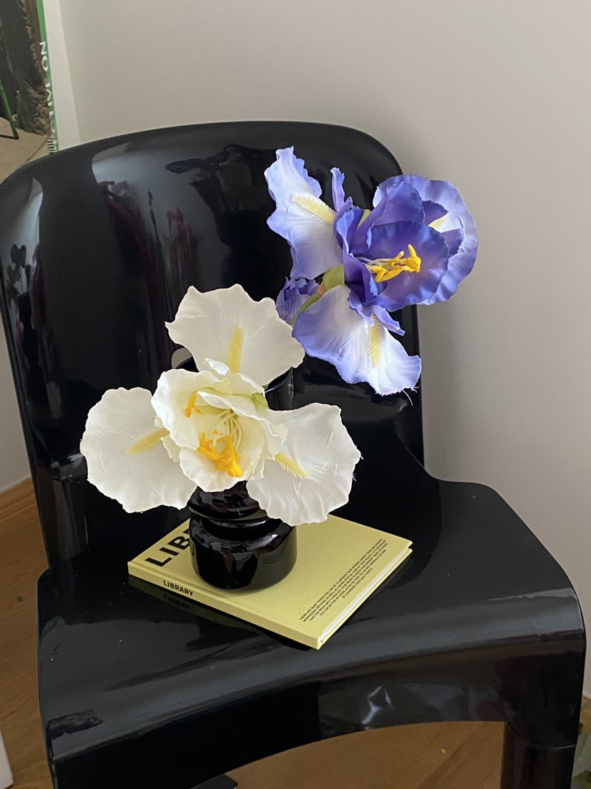 超美超真紫色白色鸢尾花仿真花假花高质感装饰拍照道具mimiflower