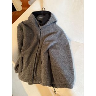 男女版 高克重保暖奥粒绒毛呢料连帽外套 灰太狼外套 muzi