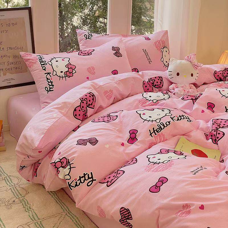 水洗棉学生宿舍夏季1.5m床上三件套床单人被套上下铺被子四件套