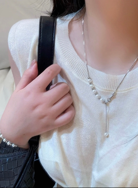 银色珠珠时尚百搭项链女