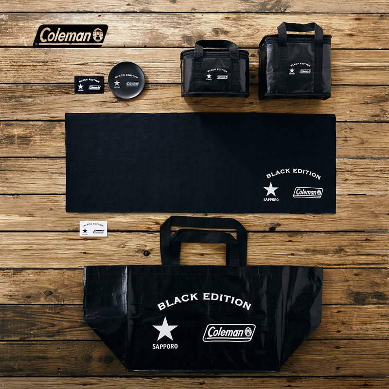 coleman联名款暗黑系户外露营风格餐巾桌布黑色系食盘潮牌野餐袋
