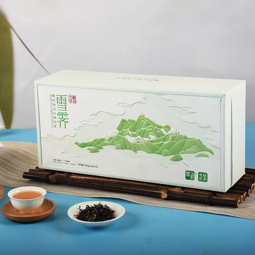 峨眉山有机绿茶雪霁慧欣100g礼盒