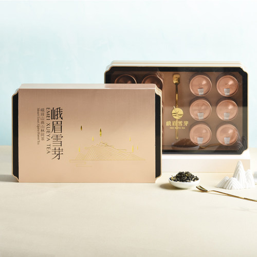 峨眉雪芽小罐礼盒绿茶红茶花茶