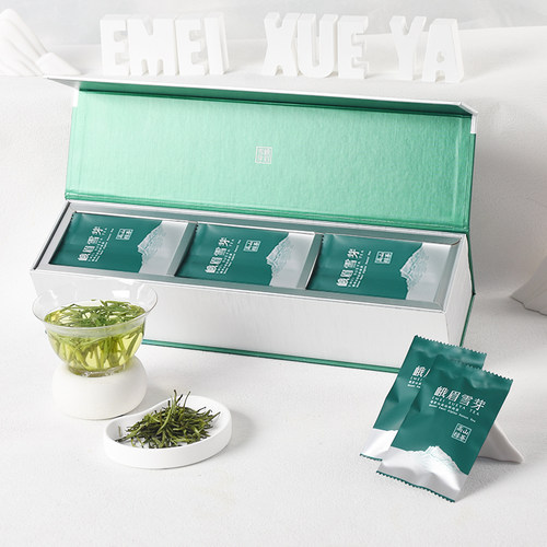 峨眉雪芽 绿茶毛尖90g 四川峨眉山绿茶品质礼盒装送礼