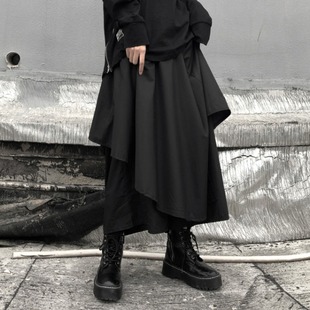 双层不规则层次半身裙裤 裙裤 裙子 2025春夏新款 山本小众暗黑系女装