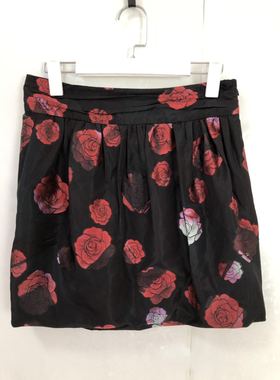 箩伦诗专柜正品台湾女装夏季高档印花半身裙81060C