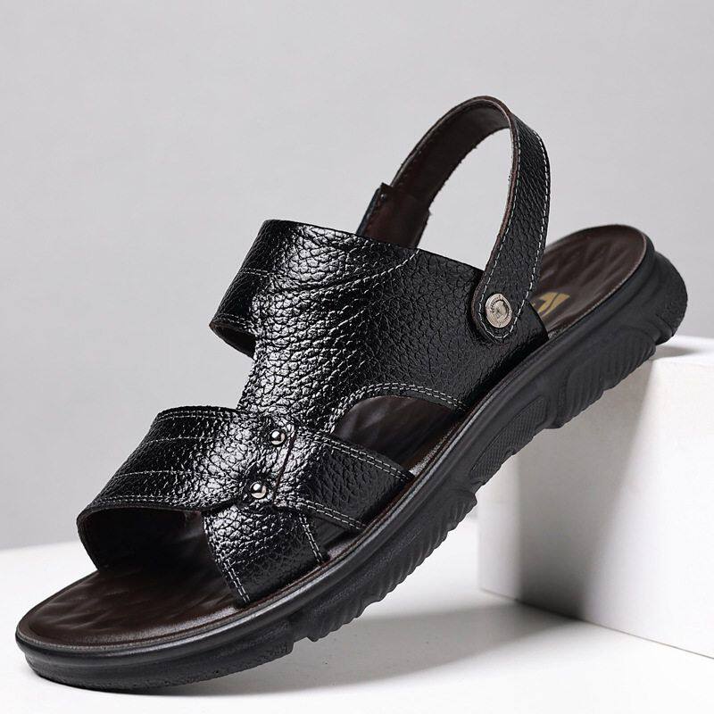 男鞋新款休闲透气沙滩鞋大号厚底凉鞋45码码码大码凉鞋码47码46夏