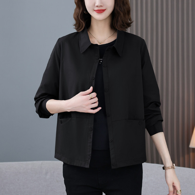 2026春秋新款休闲薄款短外套女中年妈妈大码女士今年流行夹克上衣