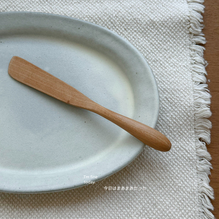 一家小店 温柔一刀 实木荷木轻巧黄油刀 果酱刀拍照道具