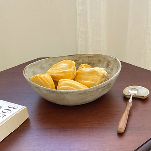 一家小店 一个大元宝 又多了个装菜大盘 景德镇粗陶 椭圆装菜深盘