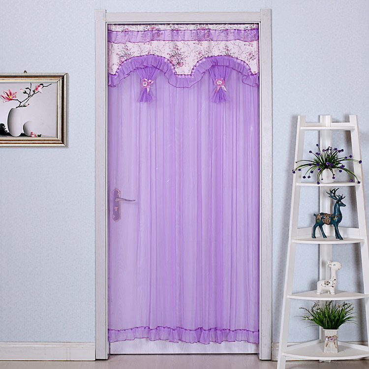 纱门帘防蚊卧室厨房隔断蕾丝门帘 夏天防蝇客厅房门蚊纱帘家用帘