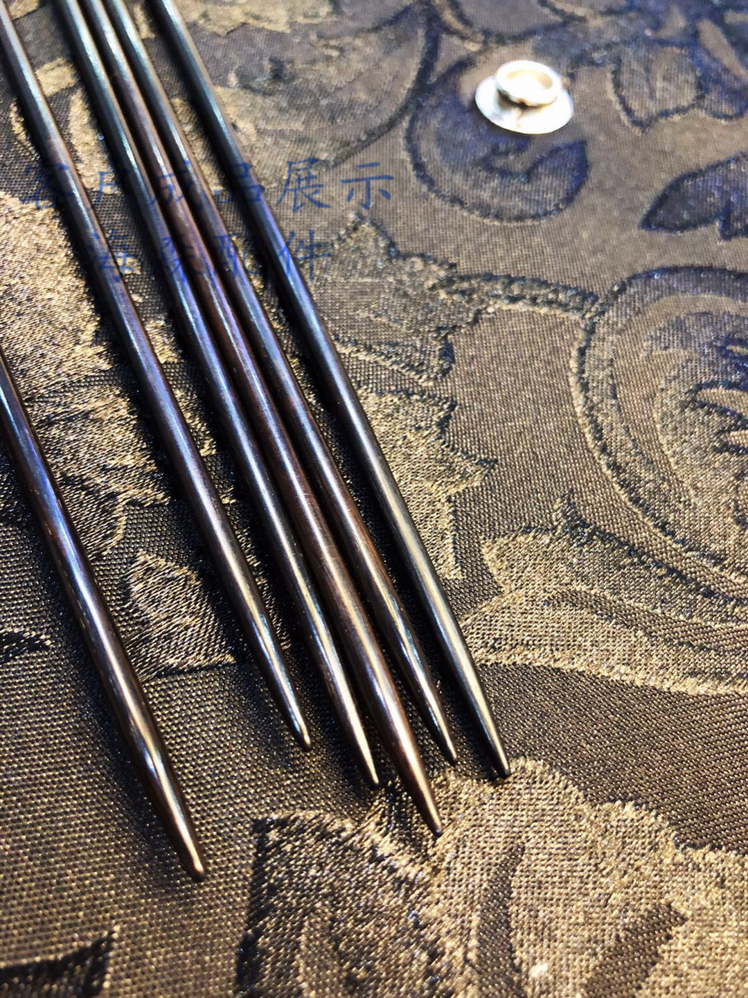 檀木棒针黑檀毛衣diy半成品打磨