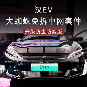 比亚迪汉ev防虫网前脸保险杠前铲冠军版外观改装神器饰条用品配件