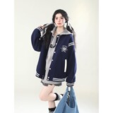 【网61】开衫运动夹克男女春秋休闲外套潮卫衣A079-W742-P47，男装夹克，电商A079