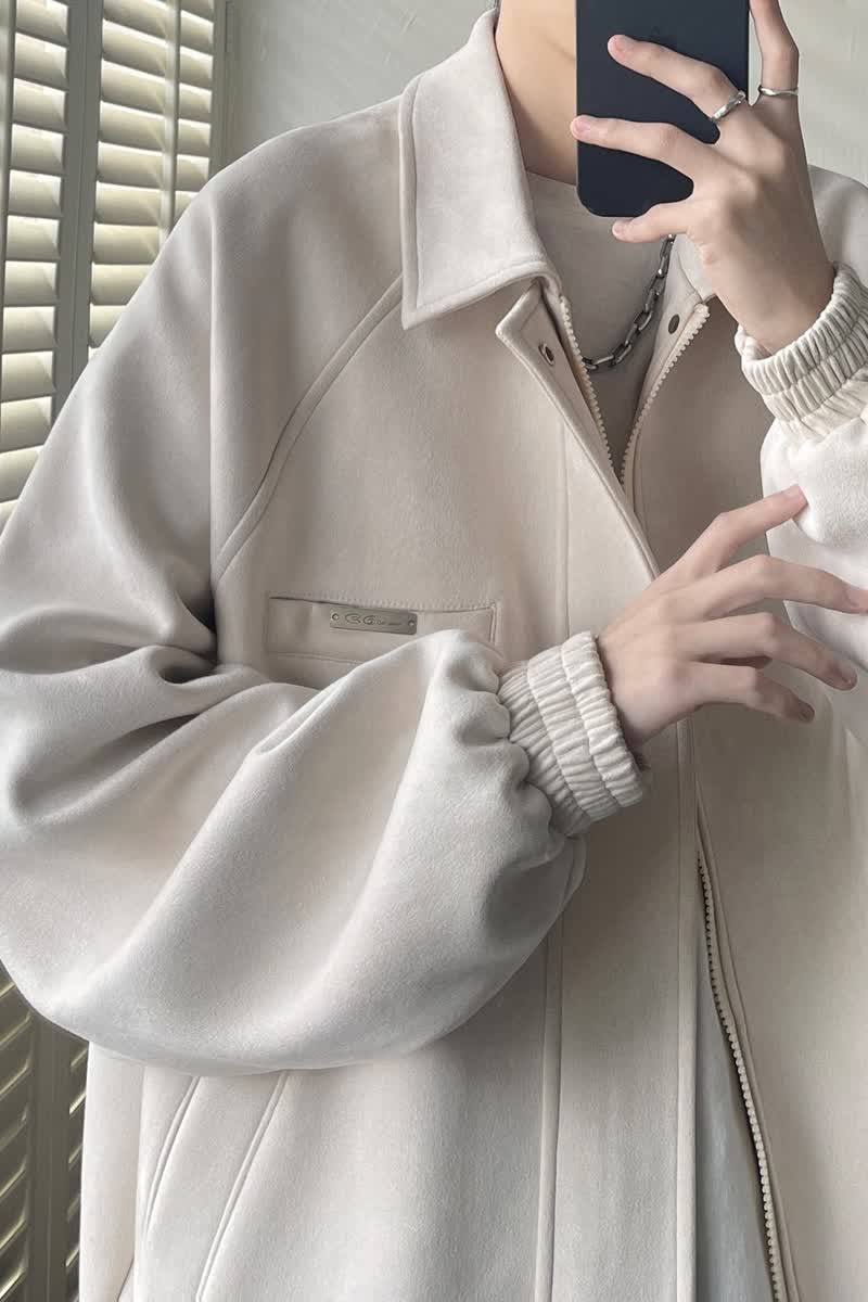 【184】外套男生秋冬季宽松休闲翻领夹克A079-JK255-P61,男装夹克,电商A079