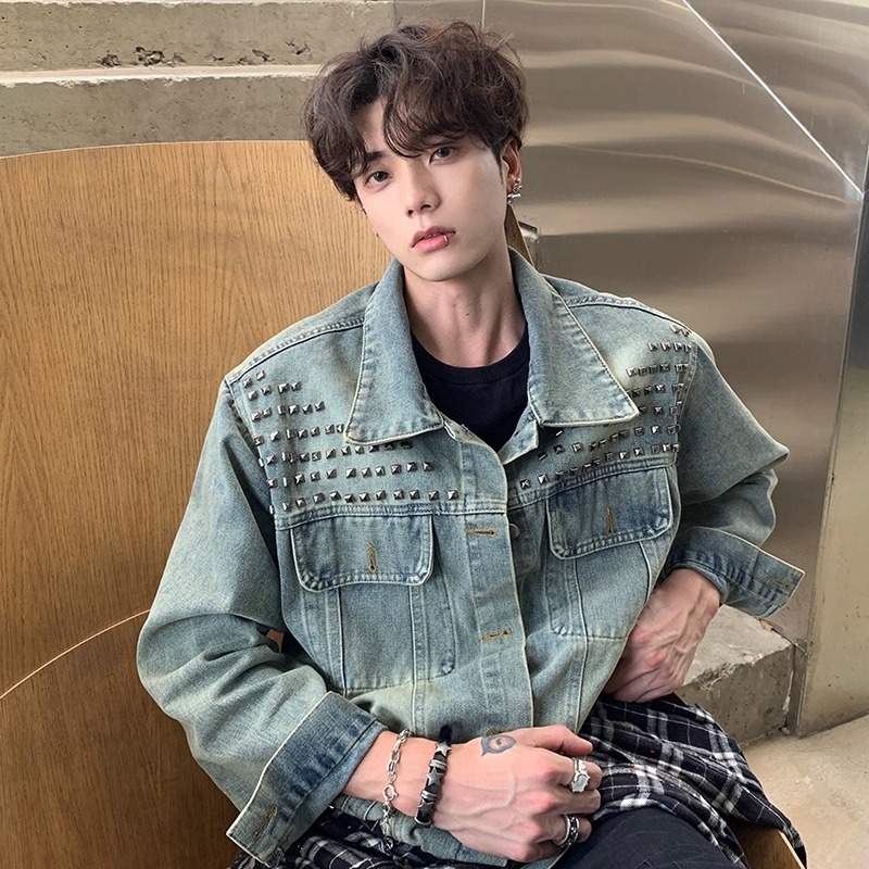 【网7】牛仔外套休闲夹克潮流A079-JK8644-P67，男装工装外套，电商A079