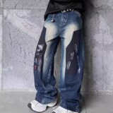 [008]牛仔裤男潮牌直筒宽松休闲裤A079-N3965-P55，男装牛仔裤，电商A079