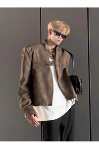 【网7】25夹克短款潮牌夹棉服垫肩外套秋冬A079-M8042-P67-82图片