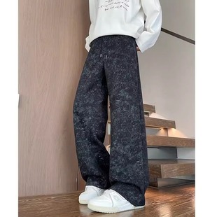 宽松直筒裤 25冬款 高中生痞帅运动卫裤 A079 P43 K006 102