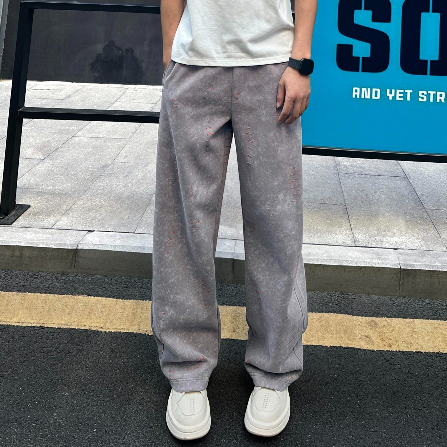 【194】25运动休闲长裤男潮流宽松直筒卫裤A079-X50-P44,男装休闲裤,电商A079