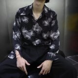 [006]印花烫钻长袖衬衫男士时尚潮流垂感宽松衬衣A079-CS225-P43，男装衬衫，电商A079