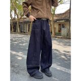 【网76】做旧微喇牛仔裤拖地阔腿长裤A079-A711-P58，男装牛仔裤，电商A079