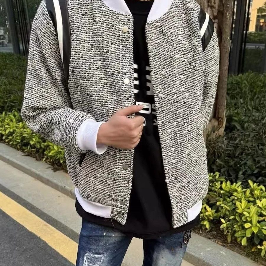 [11]接棒球服外套男女情侣美式复古撞色小香风夹克A079-M700-P53,男装夹克,电商A079