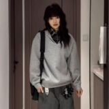 【004】假两件衬衫领卫衣男韩系时尚宽松A079-HY07-P47，男装衬衫，电商A079