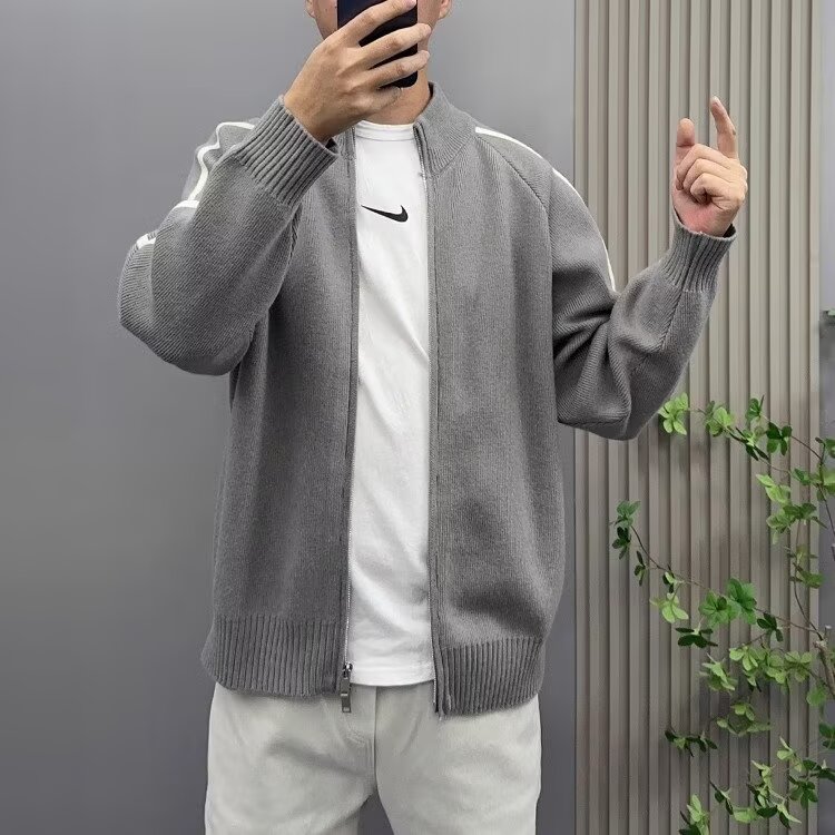 【网59】拉链针织开衫男士外套A079-M40-P51,女装短外套,电商A079