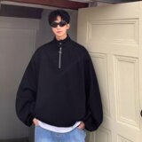 【网59】半拉链卫衣男春秋季华夫格无帽初A079-676-P38，男装卫衣，电商A079